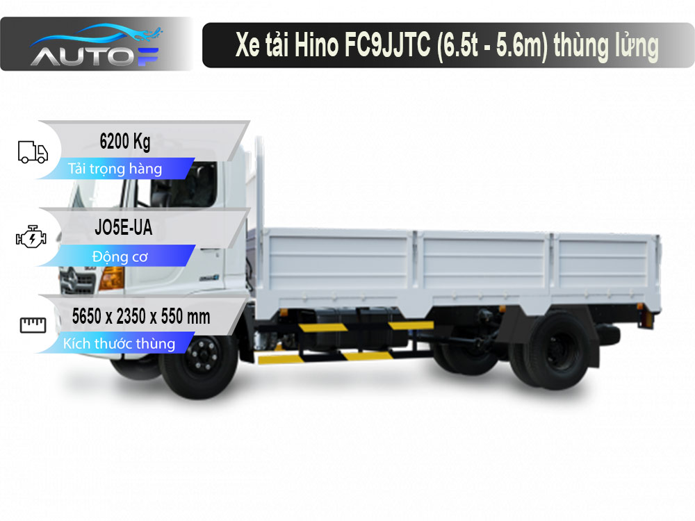 Xe tải Hino FC9JJTC (6.5t - dài 5.6m) thùng lửng